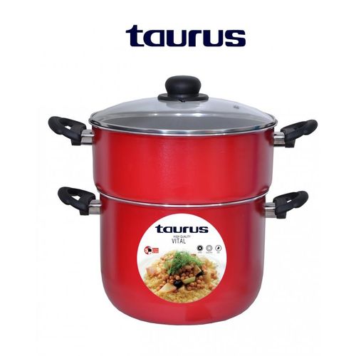 Taurus Couscoussier rouge VITAL Anti-Adhésive  4L
 Fiche Technique et Prix au Maroc