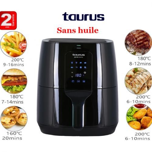 Taurus Friteuse sans huile AIR FRAY DIGITAL,3L, 1300W, 8 programmes-2ans de garantie
 Fiche Technique et Prix au Maroc
