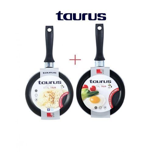 Taurus Lot  poêle 14 cm +Crêpière  14 cm rouge VITAL Anti-Adhésive
 Fiche Technique et Prix au Maroc