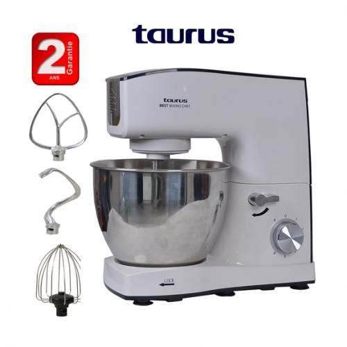 Taurus Robot pétrin multifonctions Best mixing chef Batteur Crochet  - 2ans de garantie
 Fiche Technique et Prix au Maroc