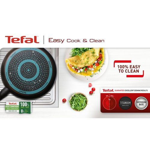 Tefal Easy Cook & Clean B55_408_02 - Poêle 32 cm
 Fiche Technique et Prix au Maroc