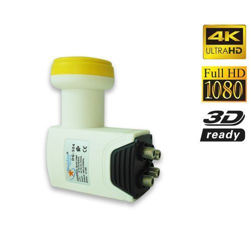 Tête Parabole - LNB - DG-504 - Full HD 3D 4K 4 Sortie - Blanc
 Fiche Technique et Prix au Maroc