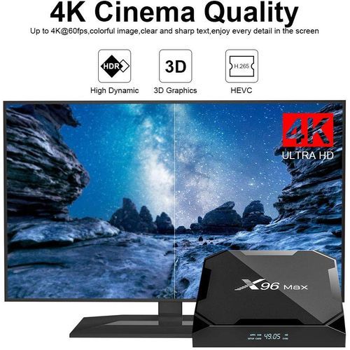 X96 Tv box  4K 4GB RAM ET 64 GO DE STOCKAGE
 Fiche Technique et Prix au Maroc