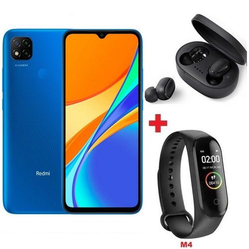 XIAOMI Redmi 9C 6.53" (4Go - 64Go) 13MP+2MP+2MP/5MP Android - Bleu + Band + Écouteur
 Fiche Technique et Prix au Maroc