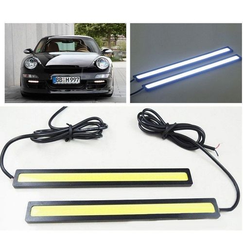 (bleu) 2 PCS 17 cm COB LED DRL Conduisant Feux Diurnes Bande 12 V COB LED DRL
 Fiche Technique et Prix au Maroc