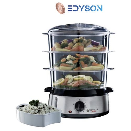 edyson Cuiseur Vapeur "Healthy Steamer", 9L+1L, 800w, 3 niveaux - Acier Inoxydable Fiche Technique et Prix au Maroc