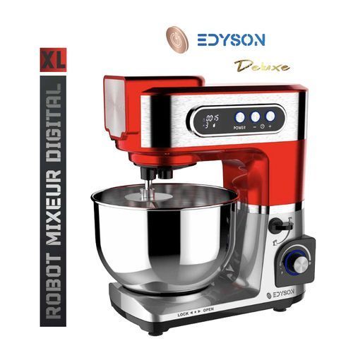 edyson Pétrin Digital PRO   7L Deluxe (Rouge Métallisé /Chrome Brossé )
 Fiche Technique et Prix au Maroc