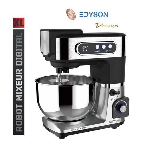 edyson Robot Pétrin Digital 7L Deluxe "Noir Mat Pro" Silicone Soft Touch Chrome Brossé
 Fiche Technique et Prix au Maroc
