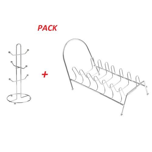 ensemble Support des assiettes, et Organisateur à vaisselle + Porte-gobelet à café
 Fiche Technique et Prix au Maroc