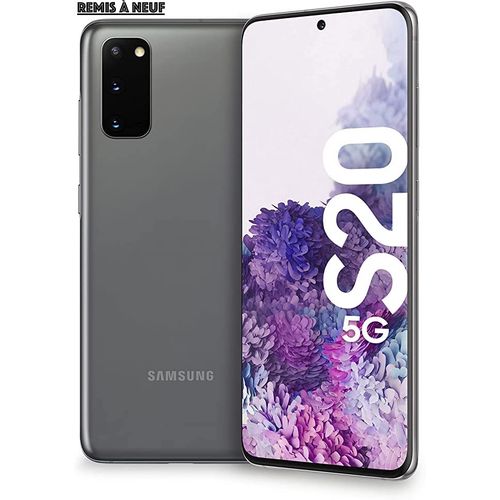 Samsung Galaxy S20 5G - 128Go + 12Go RAM - Dual SIM - Gris / Remis à Neuf| Fiche Technique et Prix au Maroc