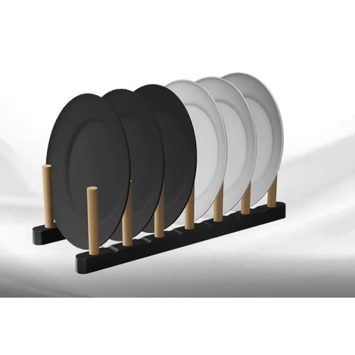 support d'assiettes étagère en bois  à 6 compartiments organisateur de cuisine
 Fiche Technique et Prix au Maroc