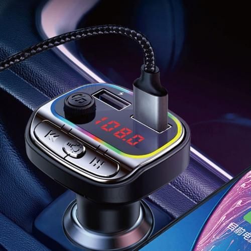 transmetteur FM Bluetooth 5.0 avec lumières colorée , Lecteur Mp3
 Fiche Technique et Prix au Maroc