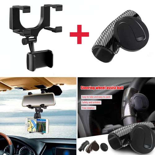 Support de rétroviseur de voiture Et bouton tournant aide voitures
 Fiche Technique et Prix au Maroc