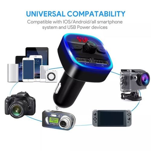 chargeur rapide double USB X8 pour voiture, Transmetteur sans fil Bluetooth FM
 Fiche Technique et Prix au Maroc