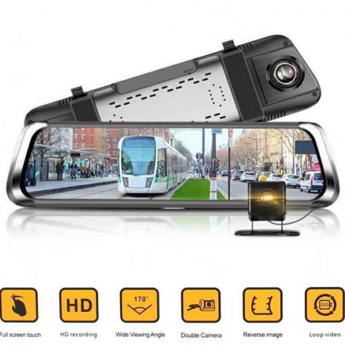 Camera de Recul Full Screen, Double Caméra 170°, Full HD 9.66, Rétroviseur
 Fiche Technique et Prix au Maroc