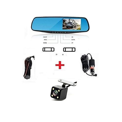 Dashcam - Caméra Voiture Rétroviseur Double Caméra 2x Avec FULL HD
 Fiche Technique et Prix au Maroc
