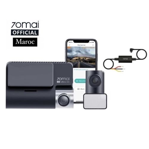 70mai Camera A800s 4K Avant et Arriere et Hardware kit
 Fiche Technique et Prix au Maroc