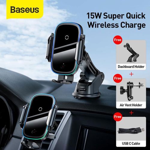Baseus Chargeur de voiture électrique sans fil 2 en 1, 15W Charge Rapide
 Fiche Technique et Prix au Maroc