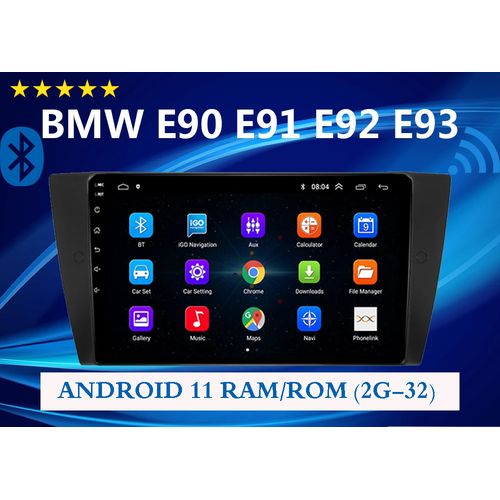 Poste Android11//2G-32//BMW Série 3: E90,E91,318i,320i // 2005-2013
 Fiche Technique et Prix au Maroc
