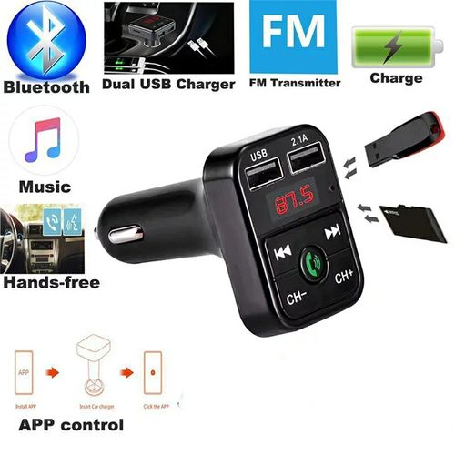 MP3 double USB 2.1A chargeur rapide Bluetooth 5.0 FM radio transmetteur voiture
 Fiche Technique et Prix au Maroc