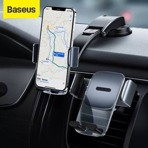 Baseus Support de téléphone portable iPhone et Autre pour voiture avec Base d'aspiration 2 en 1
 Fiche Technique et Prix au Maroc