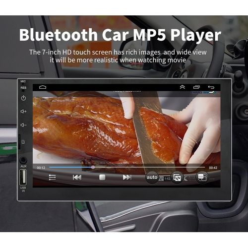 Autoradio avec lecteur multimédia MP5, écran tactile 7 pouces HD, bluetooth,USB,TF,FM,caméra DVR
 Fiche Technique et Prix au Maroc