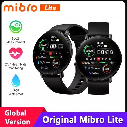 Mibro Lite – montre connectée pour hommes et femmes, écran Amoled de 1.3 pouces
 Fiche Technique et Prix au Maroc