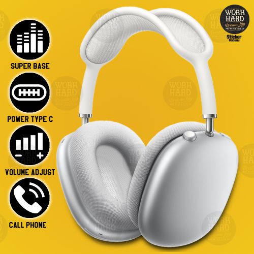 Casque Stéréo Bluetooth 5.0  avec micro pour appels pour Musique,Blanc+Sticker
 Fiche Technique et Prix au Maroc