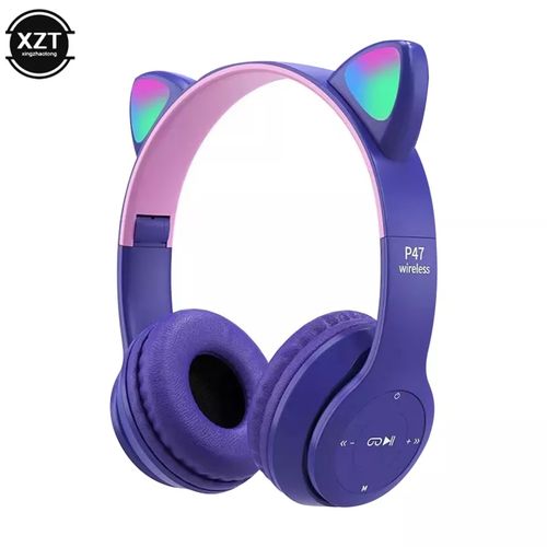 Écouteurs Bluetooth5.0 Pour Chat Music Headset Cat Ear Headphones Wireless
 Fiche Technique et Prix au Maroc