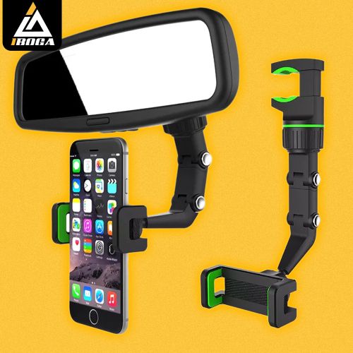 iboga Support de téléphone de voiture multifonctionnel 360 degrés rotatif Auto rétroviseur siège suspendu
 Fiche Technique et Prix au Maroc