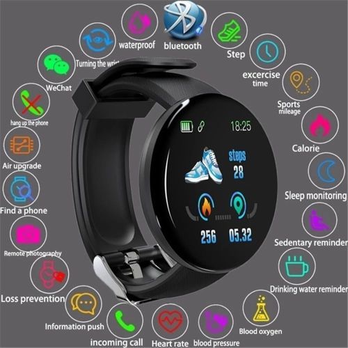 Smart Watch Montre hommes tension artérielle Fitness Tracker santé  bracelet
 Fiche Technique et Prix au Maroc