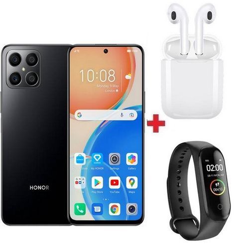 Honor X8 (6GB -128GB) Snapdragon 680 -5000 mAh - 64MP- NFC - Silver + Band + Écouteur
 Fiche Technique et Prix au Maroc