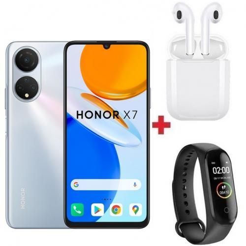 Honor X7 - 6,74'' - 4G - (4Go - 128 Go) - 48 MP - 5000 mAh - Silver + Band + Écouteur
 Fiche Technique et Prix au Maroc