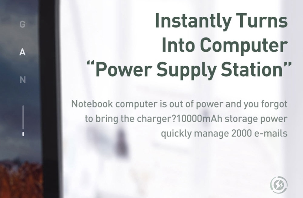 Baseus GaN 2 En 1 Chargeur Mural USB-C 45W PD Charge Rapide + Banque d'Alimentation 10000mAh Batterie PD3.0 QC3.0 Alimentation Charge Rapide Alimentation Pour iPhone 11 SE 2020 Pour iPad Pro 2020 Xiaomi 10 Huawei P40 Pro Port Eu - Noir