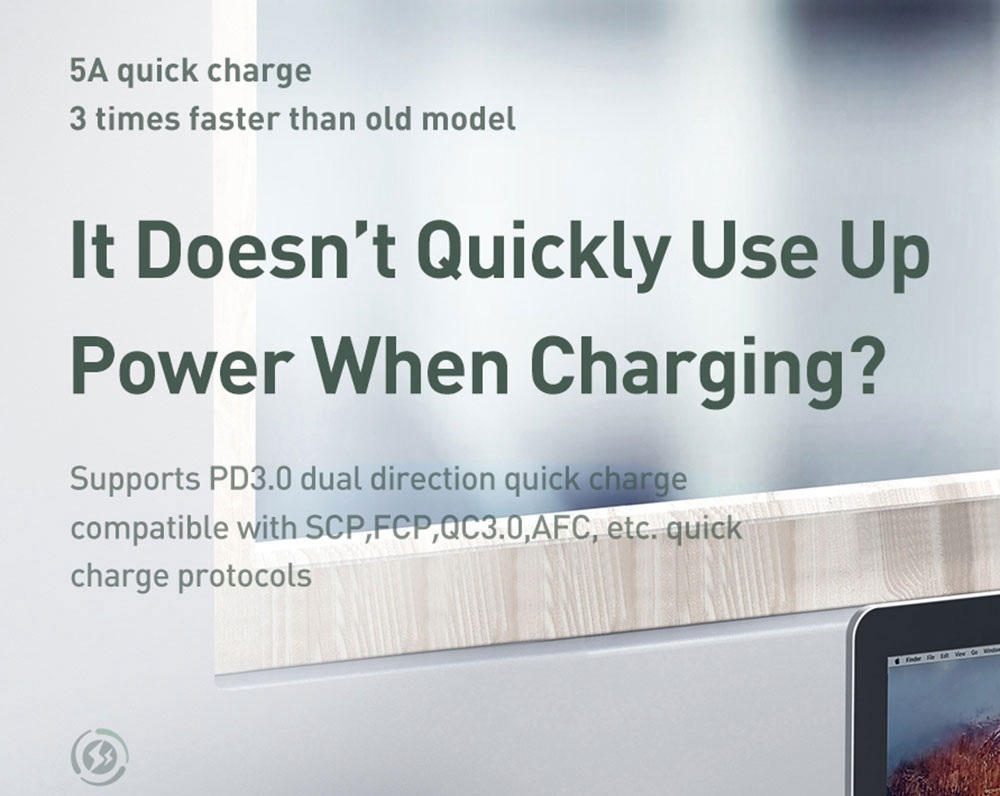 Baseus GaN 2 En 1 Chargeur Mural USB-C 45W PD Charge Rapide + Banque d'Alimentation 10000mAh Batterie PD3.0 QC3.0 Alimentation Charge Rapide Alimentation Pour iPhone 11 SE 2020 Pour iPad Pro 2020 Xiaomi 10 Huawei P40 Pro Port Eu - Noir