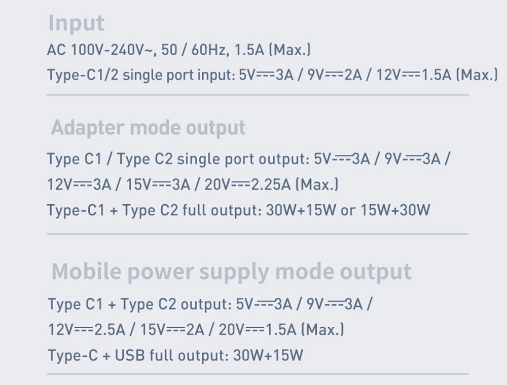 Baseus GaN 2 En 1 Chargeur Mural USB-C 45W PD Charge Rapide + Banque d'Alimentation 10000mAh Batterie PD3.0 QC3.0 Alimentation Charge Rapide Alimentation Pour iPhone 11 SE 2020 Pour iPad Pro 2020 Xiaomi 10 Huawei P40 Pro Port Eu - Noir