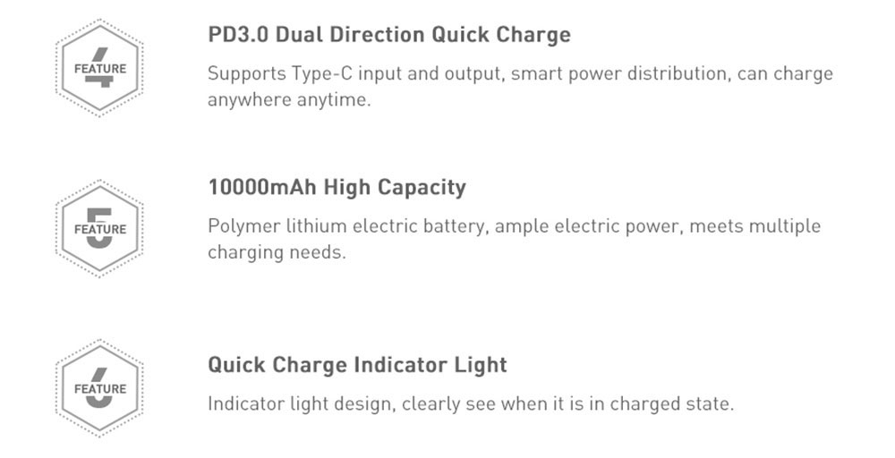 Baseus GaN 2 En 1 Chargeur Mural USB-C 45W PD Charge Rapide + Banque d'Alimentation 10000mAh Batterie PD3.0 QC3.0 Alimentation Charge Rapide Alimentation Pour iPhone 11 SE 2020 Pour iPad Pro 2020 Xiaomi 10 Huawei P40 Pro Port Eu - Noir