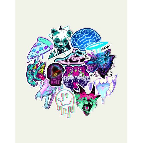 Stickers Neon (12pièces) Décoration PC Portable - autocollant
 Fiche Technique et Prix au Maroc