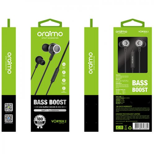 Oraimo Ecouteurs oreillettes audio intra-auriculaires avec micro
 Fiche Technique et Prix au Maroc