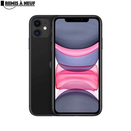 Apple iPhone 11 normal - écran  6.1" - 4Go RAM + 64Go ROM - Noir - Remis à Neuf
 Fiche Technique et Prix au Maroc
