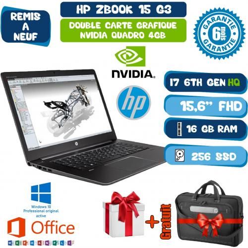 Hp ZBook 15.6 " Core i7 6700HQ 16Go RAM 256-SSD Cartable Gratuit Remis a neuf
 Fiche Technique et Prix au Maroc