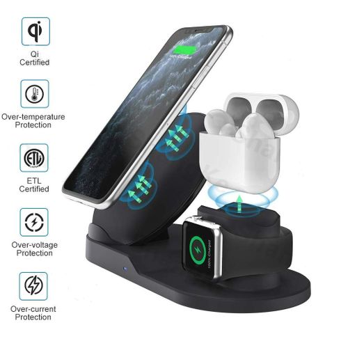 Chargeurs Dock Station Fast charge   3 en1  AirPods smart watsh iPhone et Samsung
 Fiche Technique et Prix au Maroc