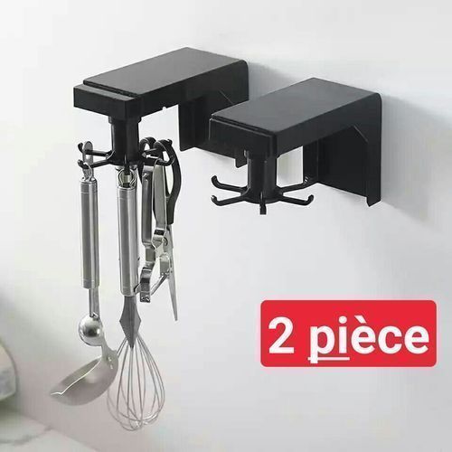 2 pièce Crochet de cuisine rotatif organisateur
 Fiche Technique et Prix au Maroc