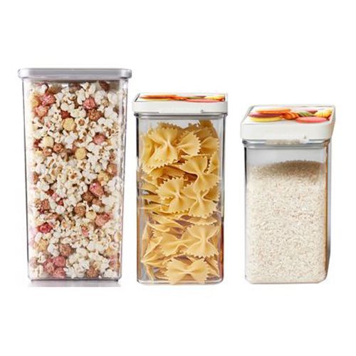 3 Boîtes alimentaires Empilable Conservateurs pour aliments Organisateur Placard
 Fiche Technique et Prix au Maroc