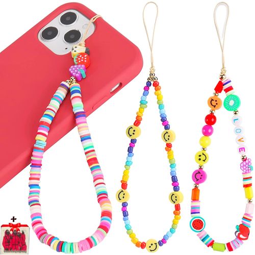 3 Phone Strap Fruits Happy Face En Perles + Sticker Choose
 Fiche Technique et Prix au Maroc