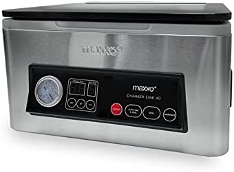 Maxxo VM ChamberLine 40 Professionelle Chambre Machine Sous Vide 72 l/min Appareil de Mise Sous Vide en Acier Inoxydable + 30 Sacs Gratuits! Fiche Technique et Prix au Maroc