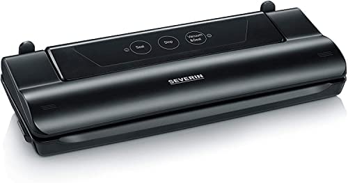 Severin Appareil de Mise sous Vide Inclus 10 Sachets (28 X 35 Cm), pour Conditionner Les Aliments et Cuire sous Vide, Compartiment pour Câble Intégré Noir, FS 3610 Fiche Technique et Prix au Maroc