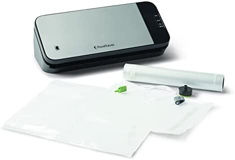 FoodSaver Appareil de mise sous vide alimentaire avec tuyau de scellage | 1 rouleau, 5 sacs de mise sous vide et 5 sacs à glissière [VS2190X] Fiche Technique et Prix au Maroc