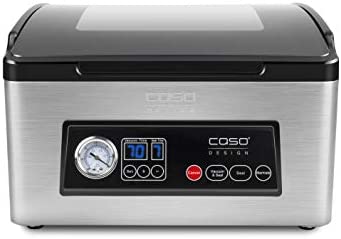 Caso VacuChef 70 Machine à vide en acier inoxydable avec pompe à vide puissante 70 l/min, double soudure à souder, temps de vide et de soudage réglable Fiche Technique et Prix au Maroc