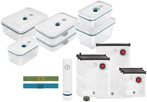 ZWILLING Kit de démarrage de Mise sous Vide Fresh & Save, en Verre, 16 unités, La Mer Fiche Technique et Prix au Maroc